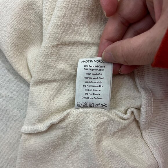 Passenger women's sweatshirt XL cream beige Sun Daze recycled cotton sweater - Picture 7 of 10